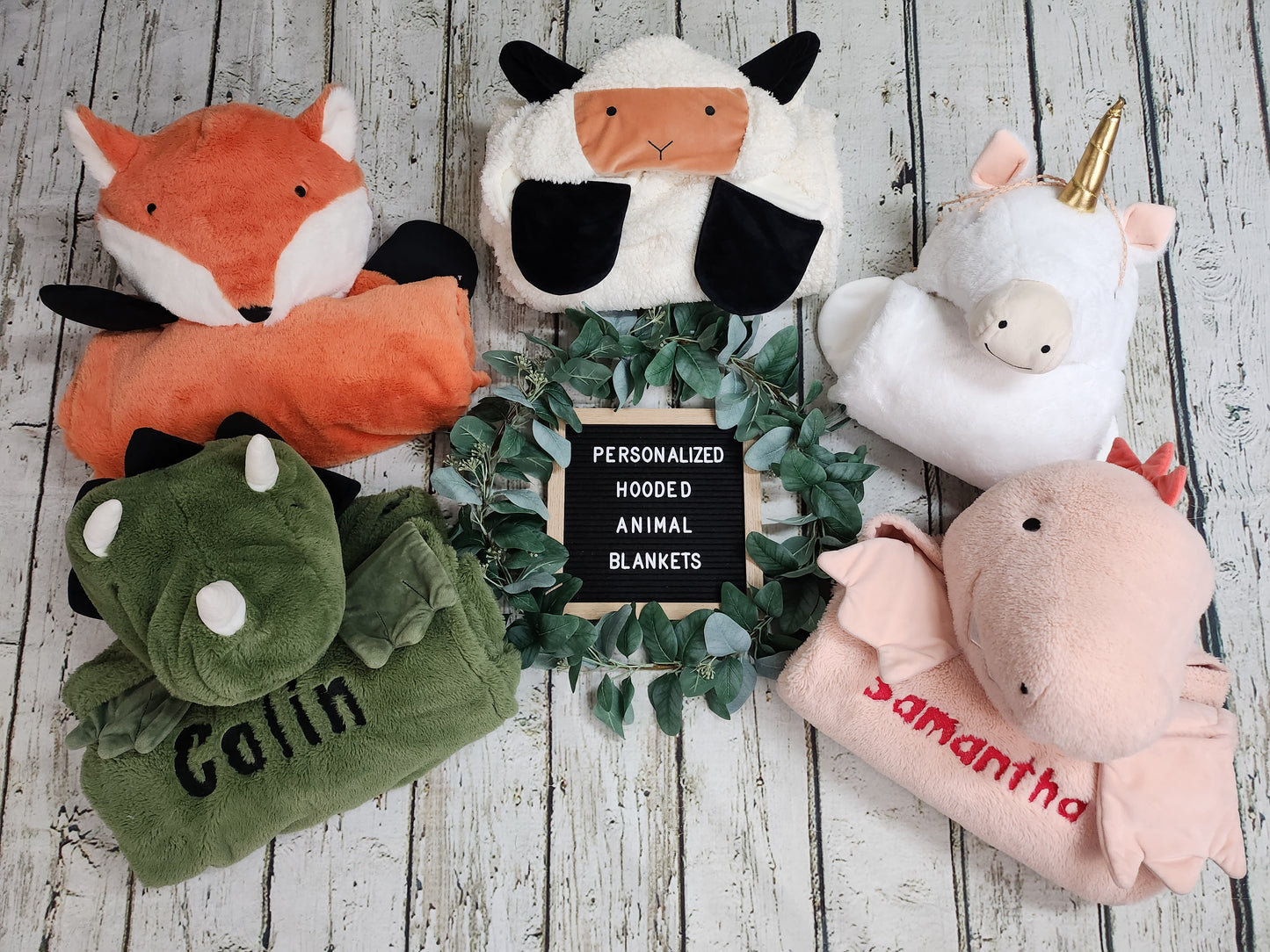 Personalized Plush Hooded Blankets