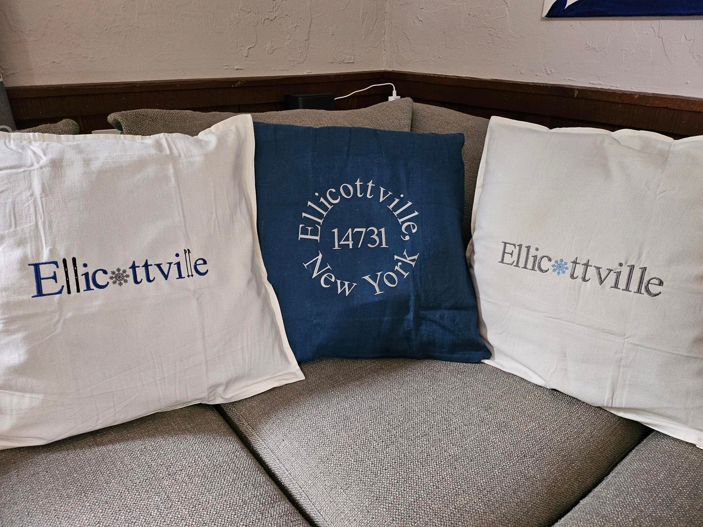 Ellicottville Personalized Zip Code Pillow Cover