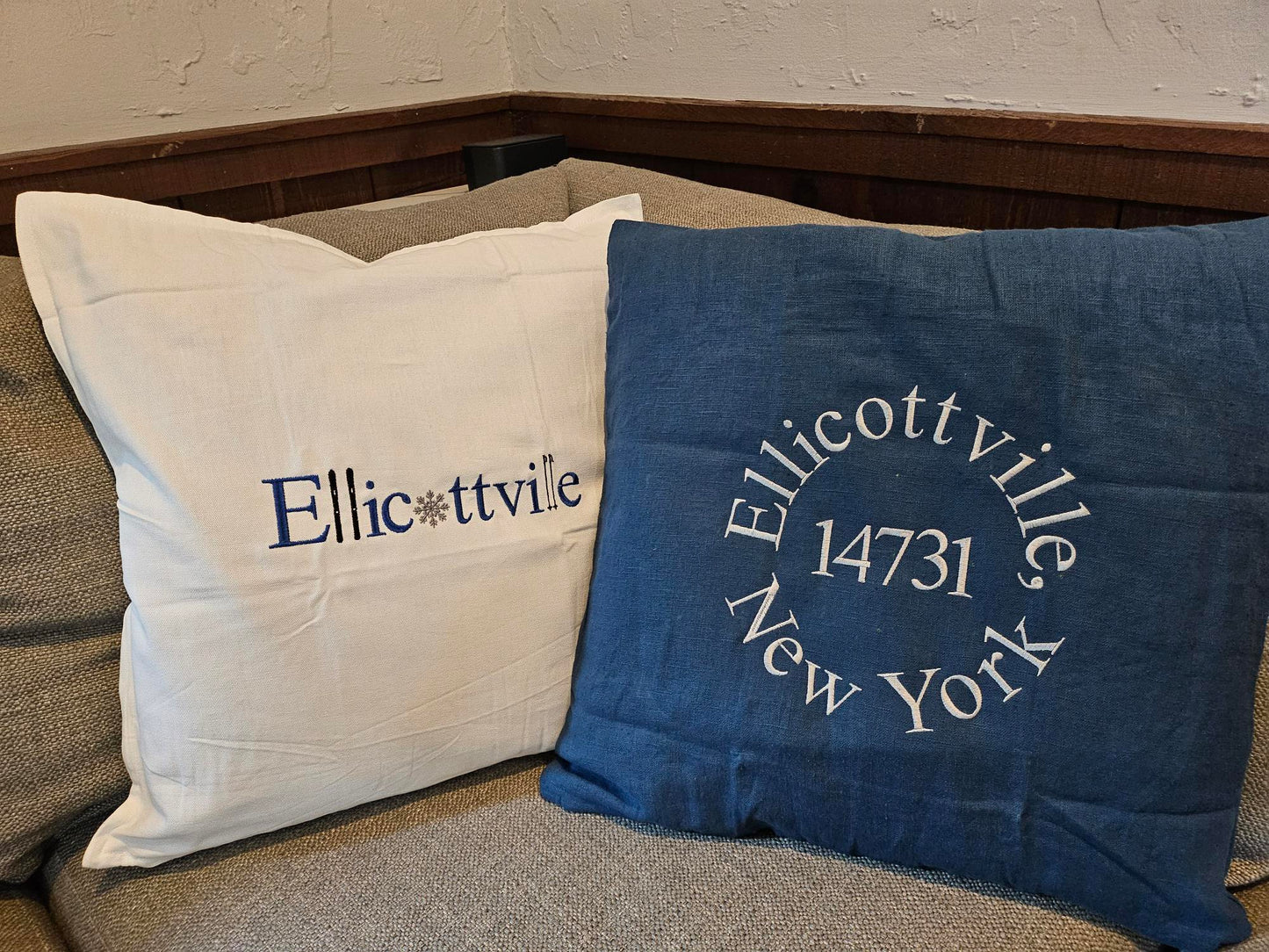 Ellicottville Personalized Zip Code Pillow Cover