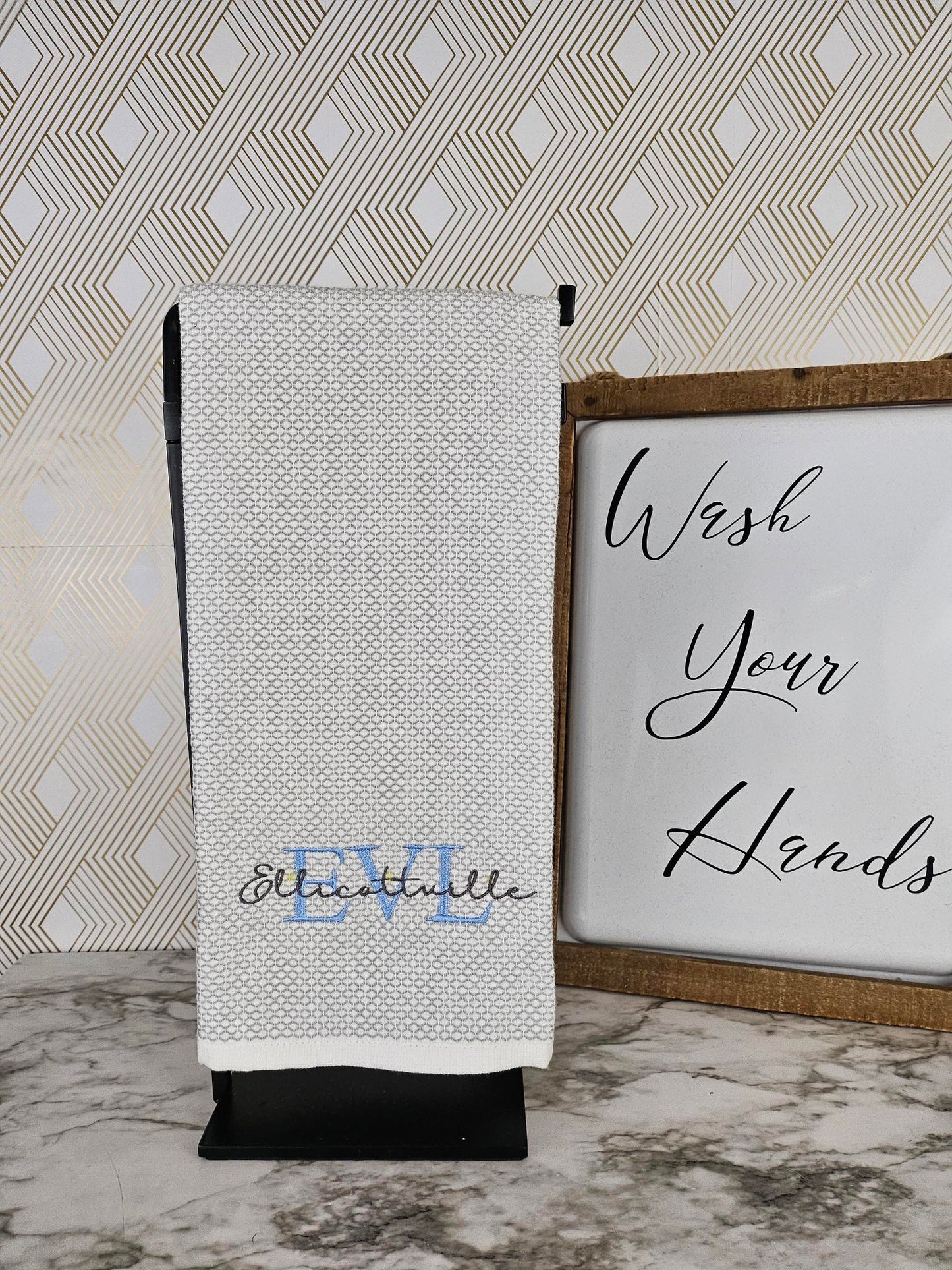 Ellicottville EVL Embroidered Kitchen Towel