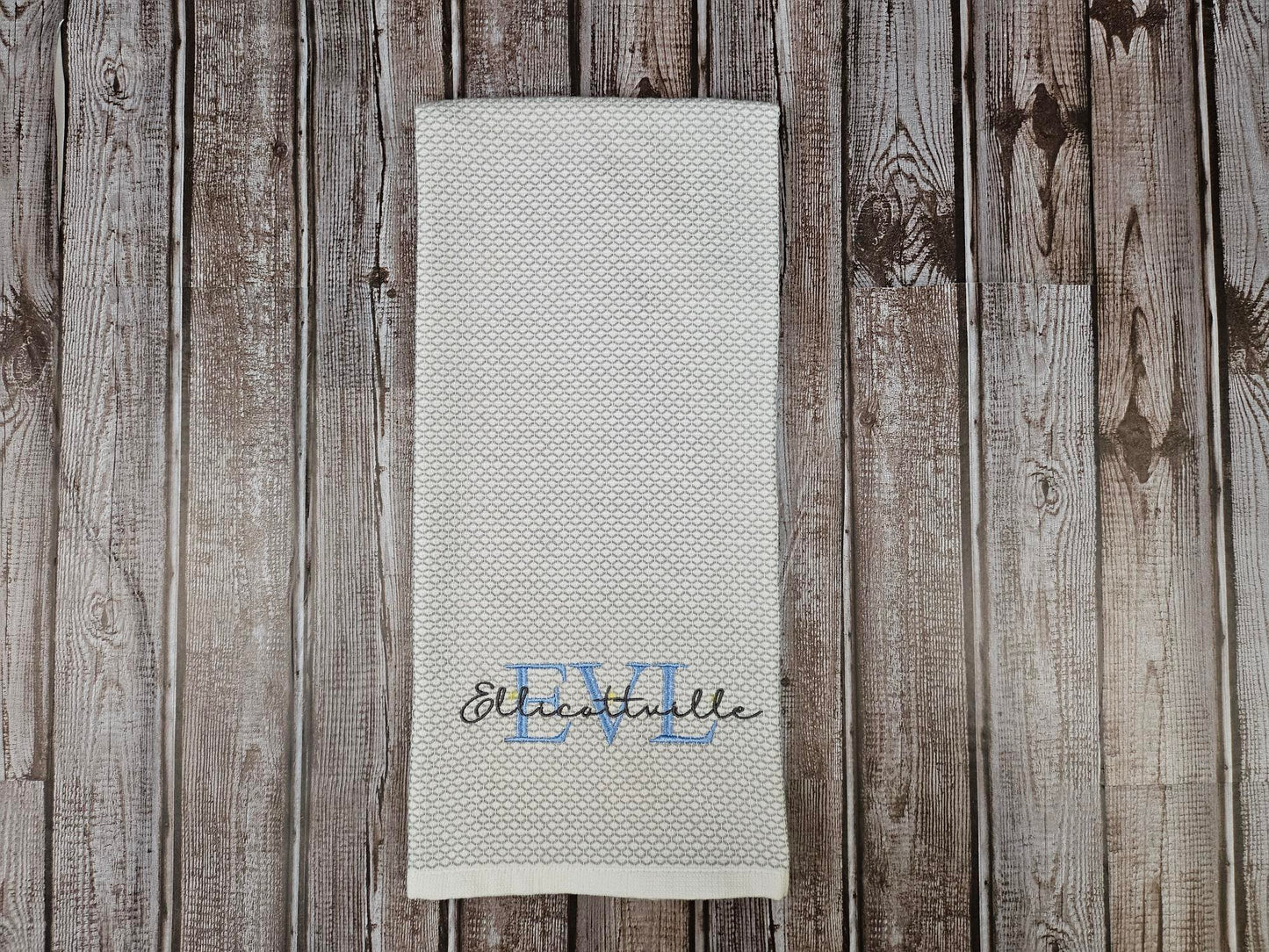 Ellicottville EVL Embroidered Kitchen Towel