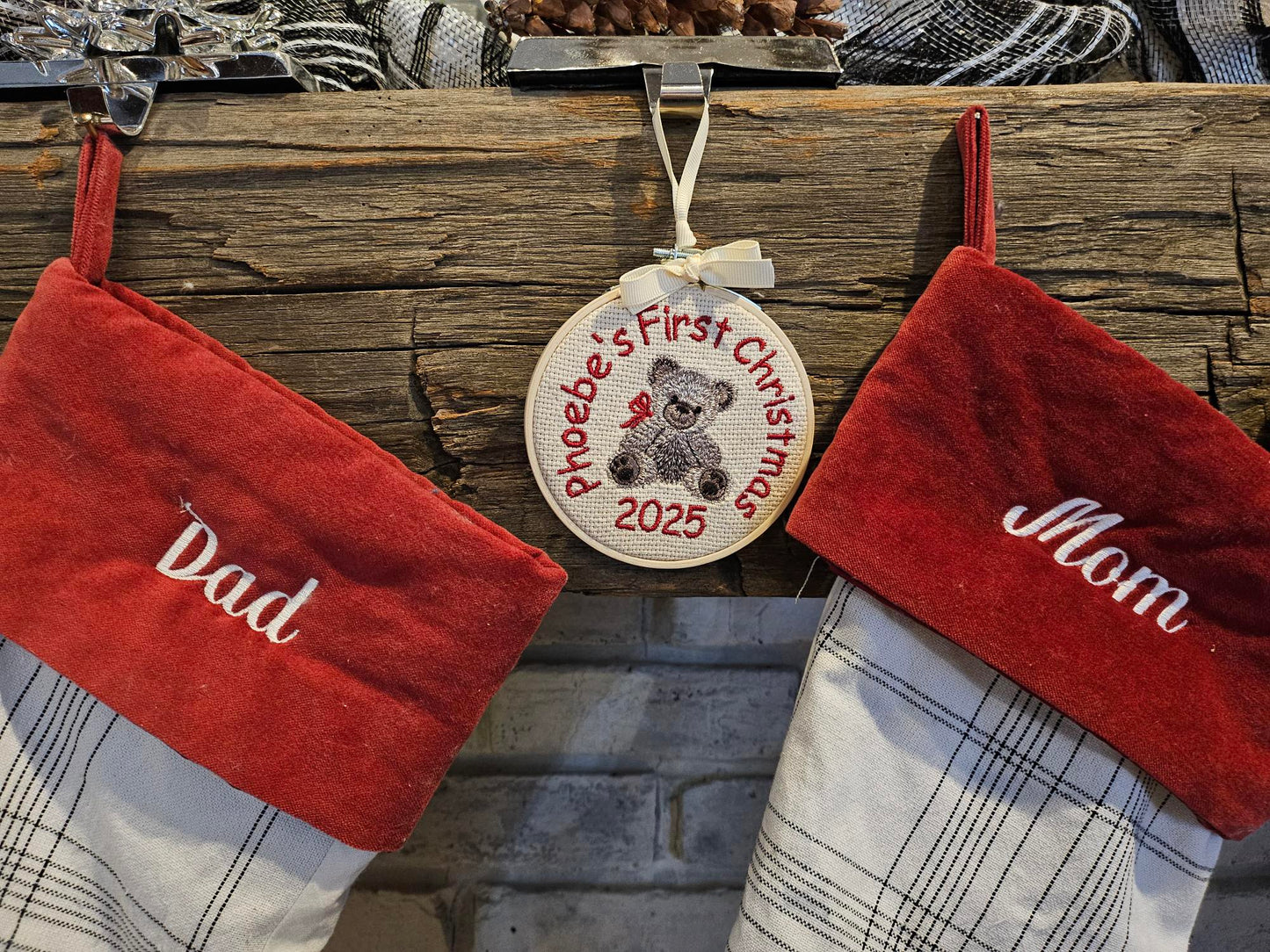 Personalized Embroidered Christmas Ornaments 2025