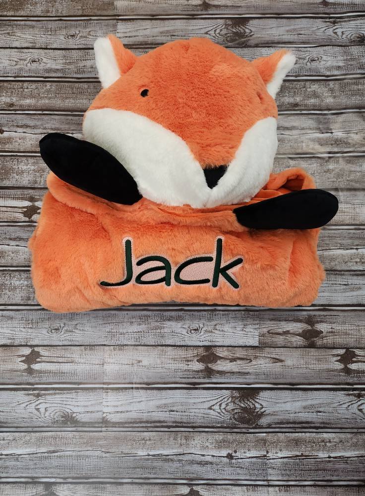 Personalized Plush Hooded Blankets