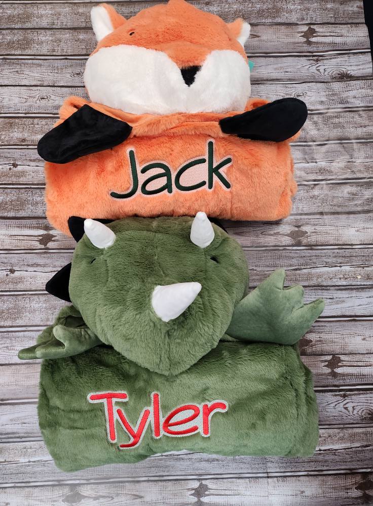Personalized Plush Hooded Blankets