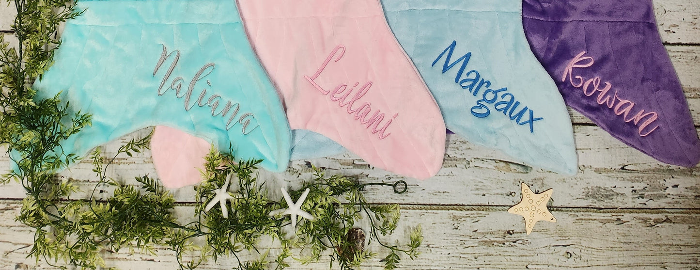 Personalized Fleece Mermaid Tail Blankets