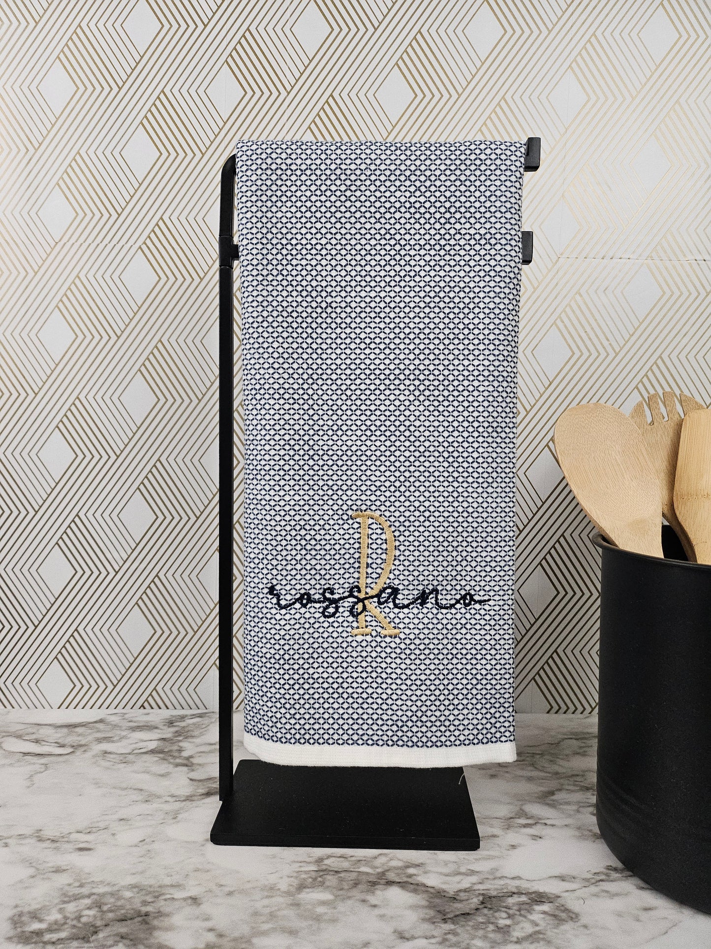 Farmhouse Monogram Personalized Kitchen and Hand Towel
