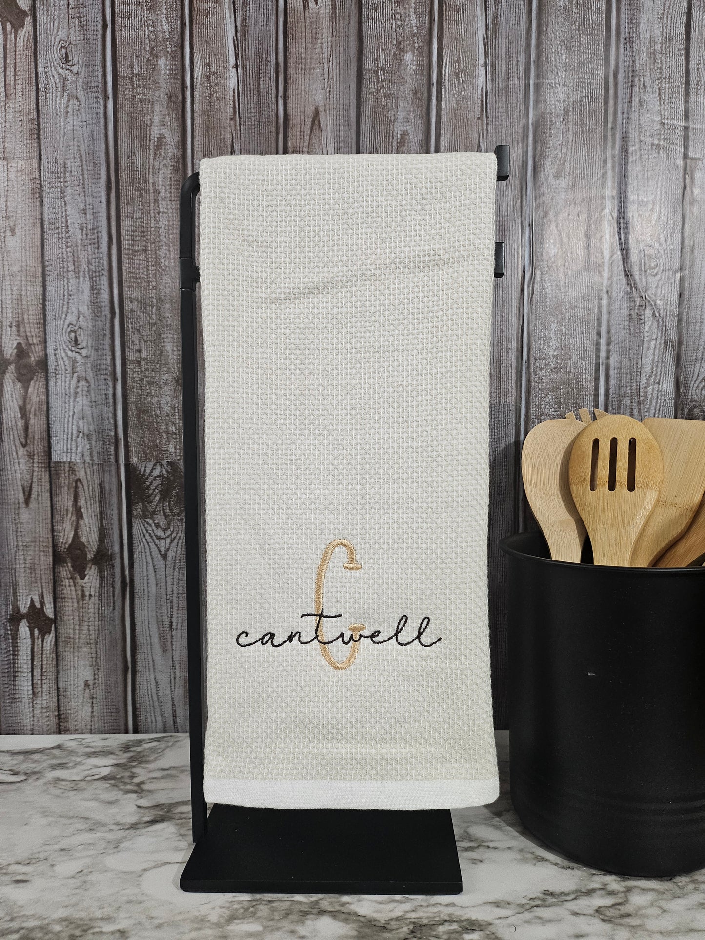 Farmhouse Monogram Personalized Kitchen and Hand Towel