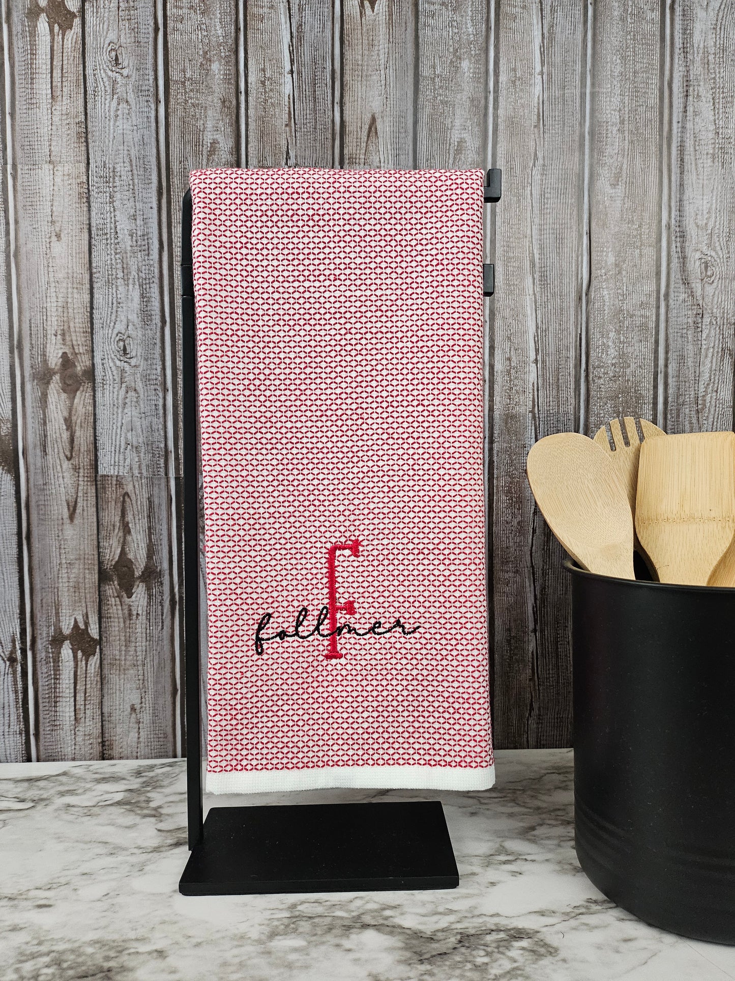 Farmhouse Monogram Personalized Kitchen and Hand Towel