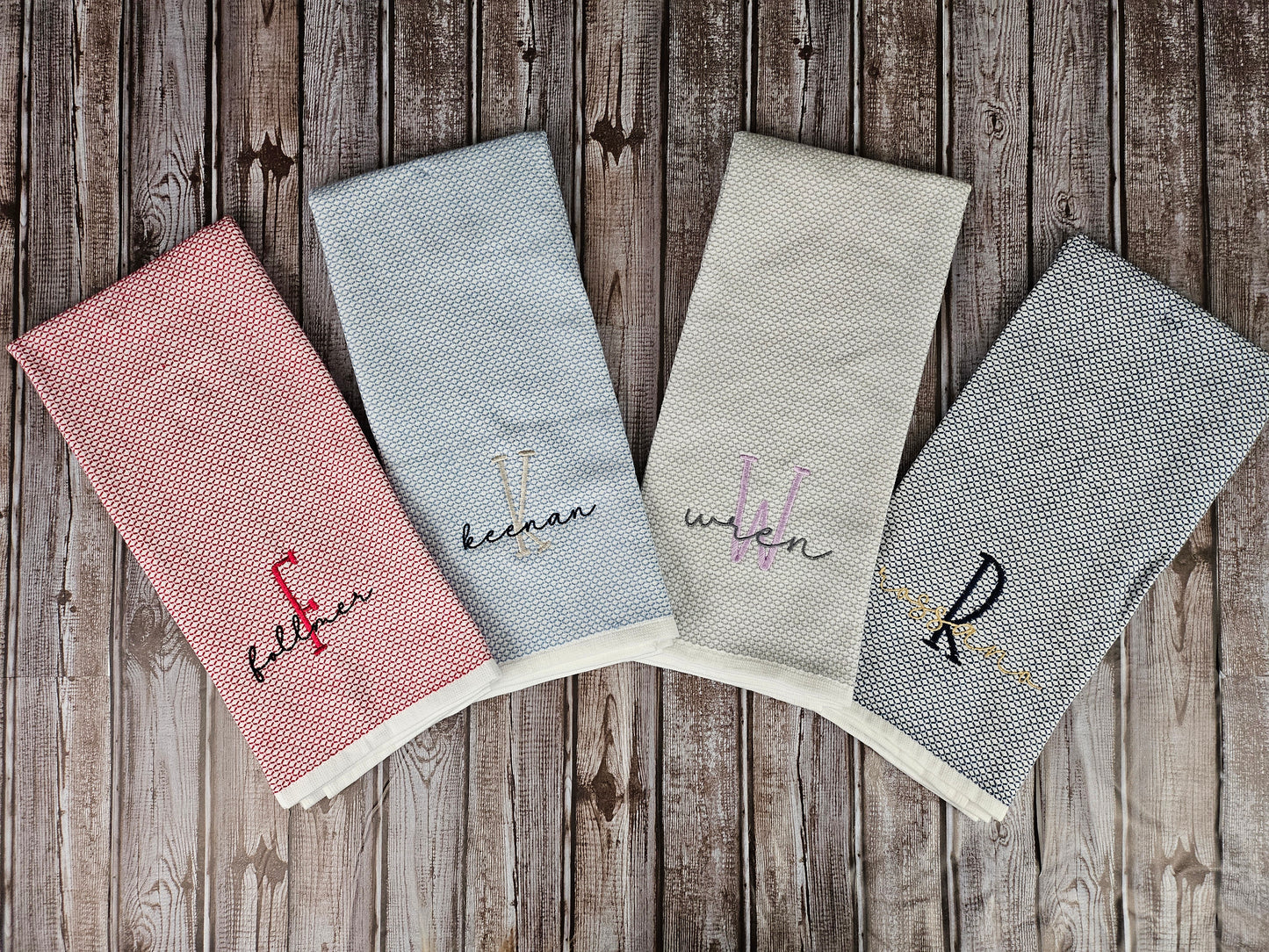 Farmhouse Monogram Personalized Kitchen and Hand Towel