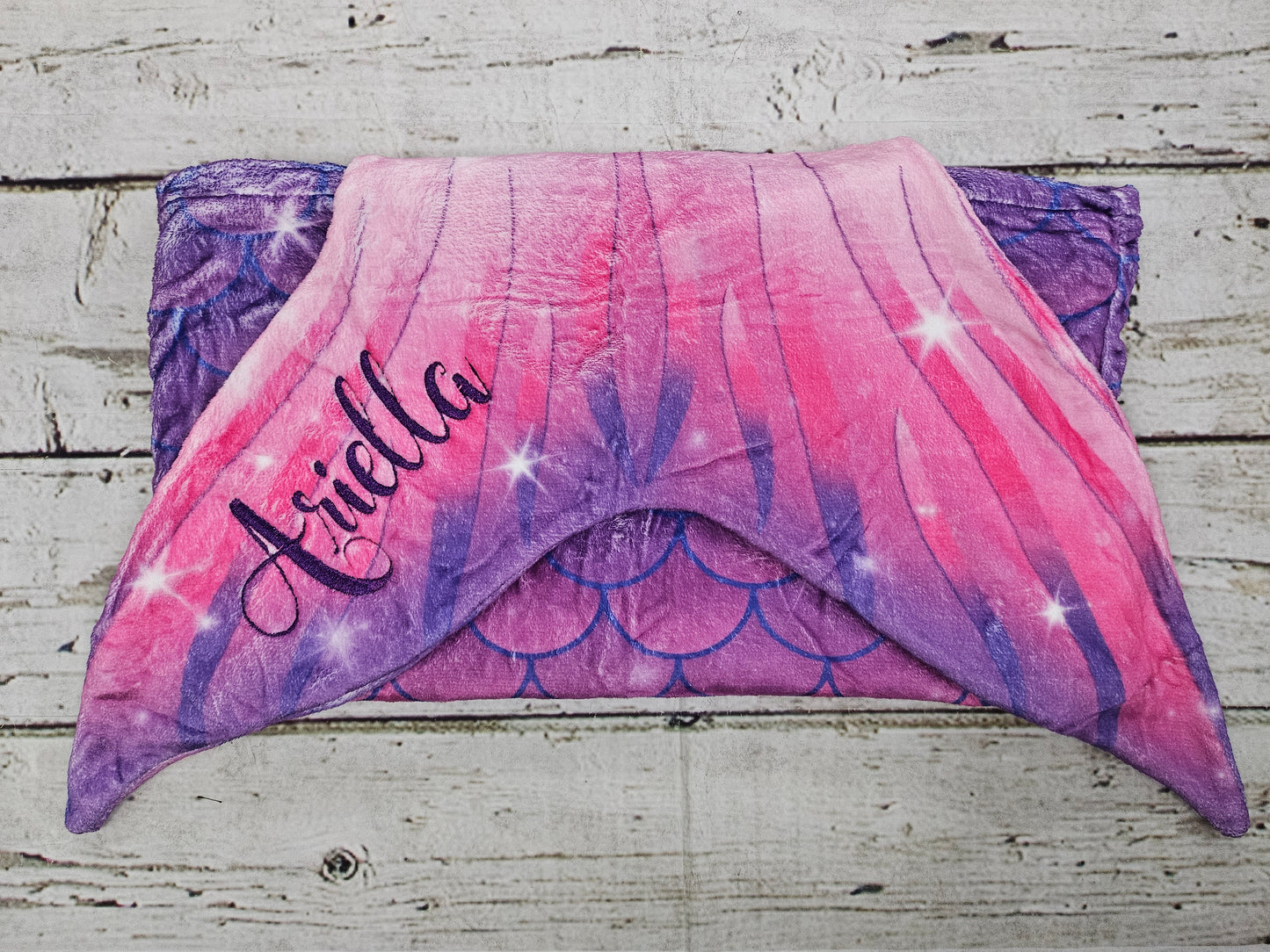 Personalized Fleece Mermaid Tail Blankets