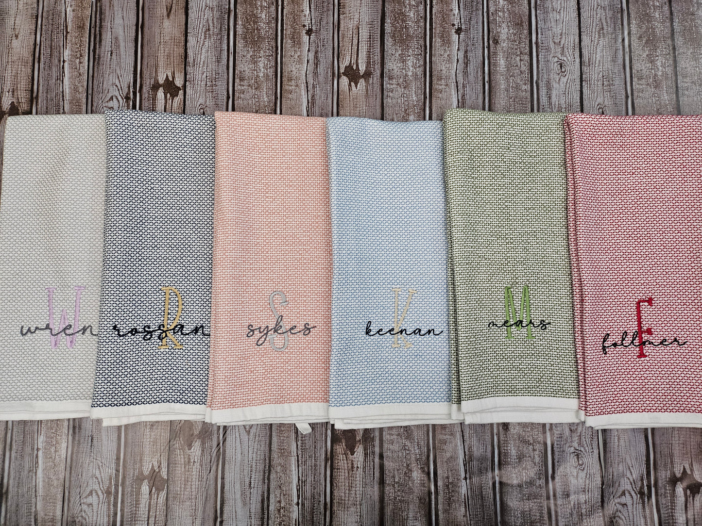 Farmhouse Monogram Personalized Kitchen and Hand Towel