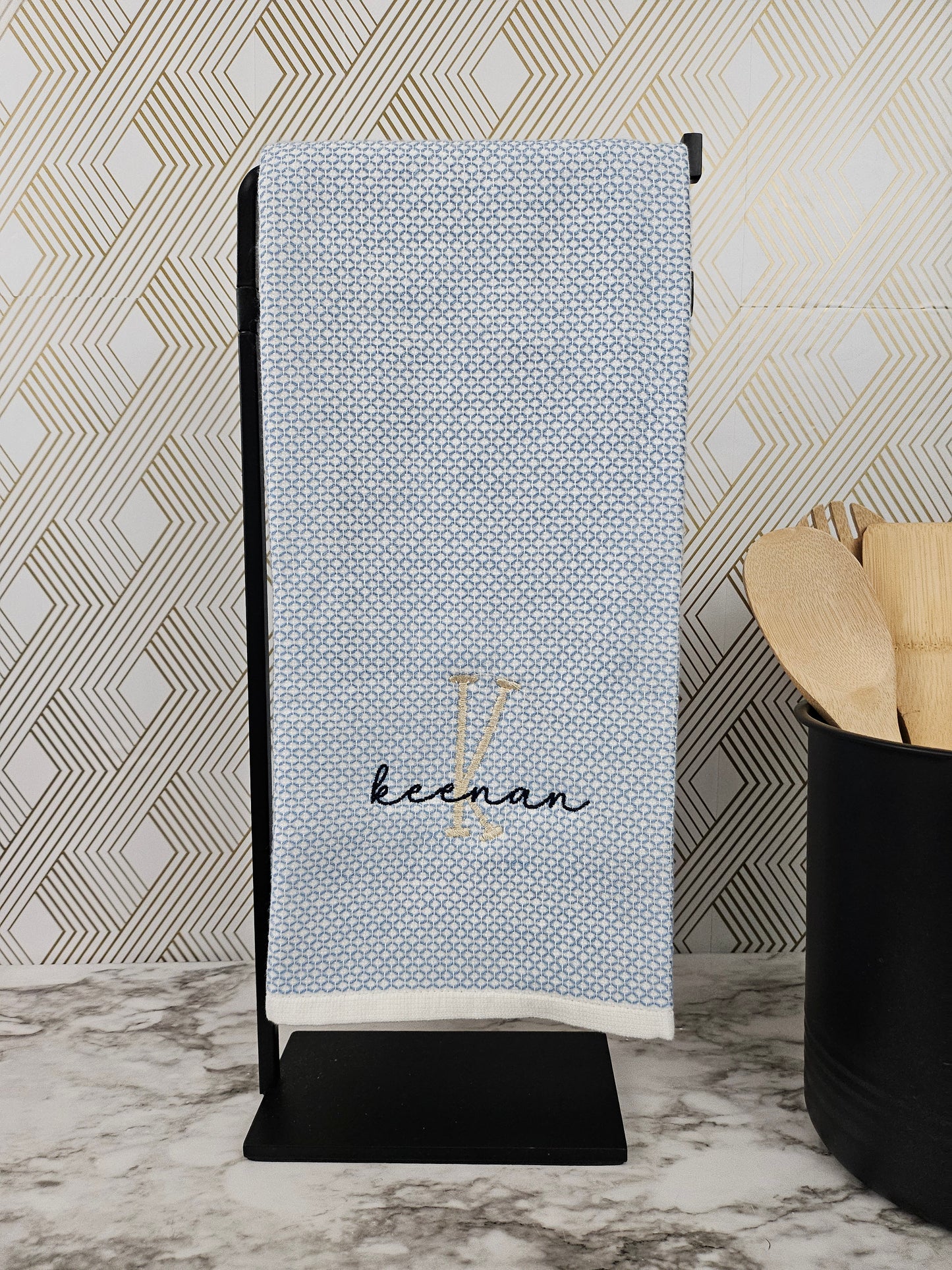 Farmhouse Monogram Personalized Kitchen and Hand Towel