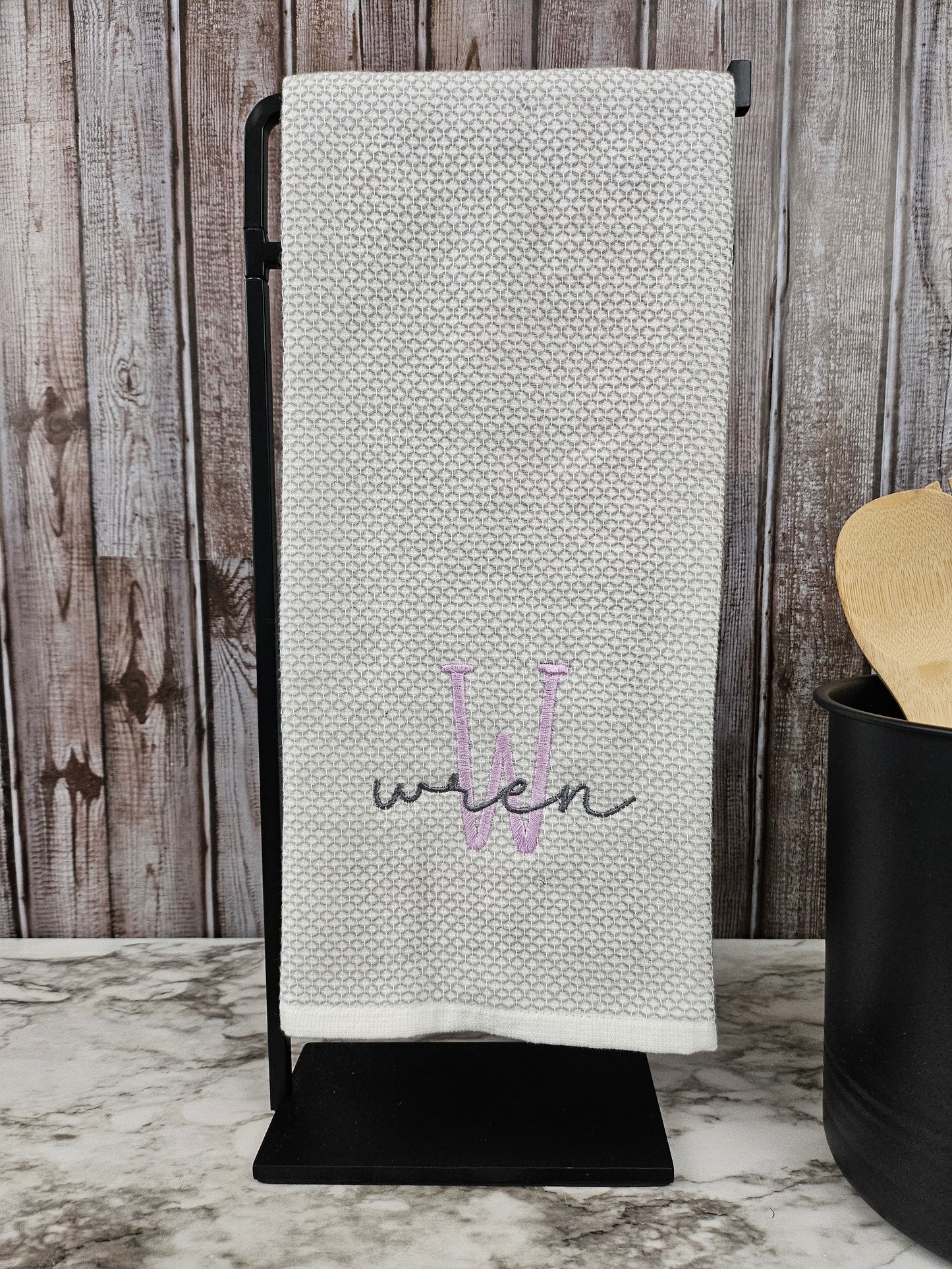 Farmhouse Monogram Personalized Kitchen and Hand Towel