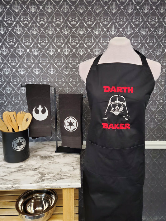 Darth Baker embroidered Apron