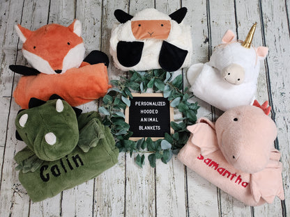 Personalized Plush Hooded Blankets