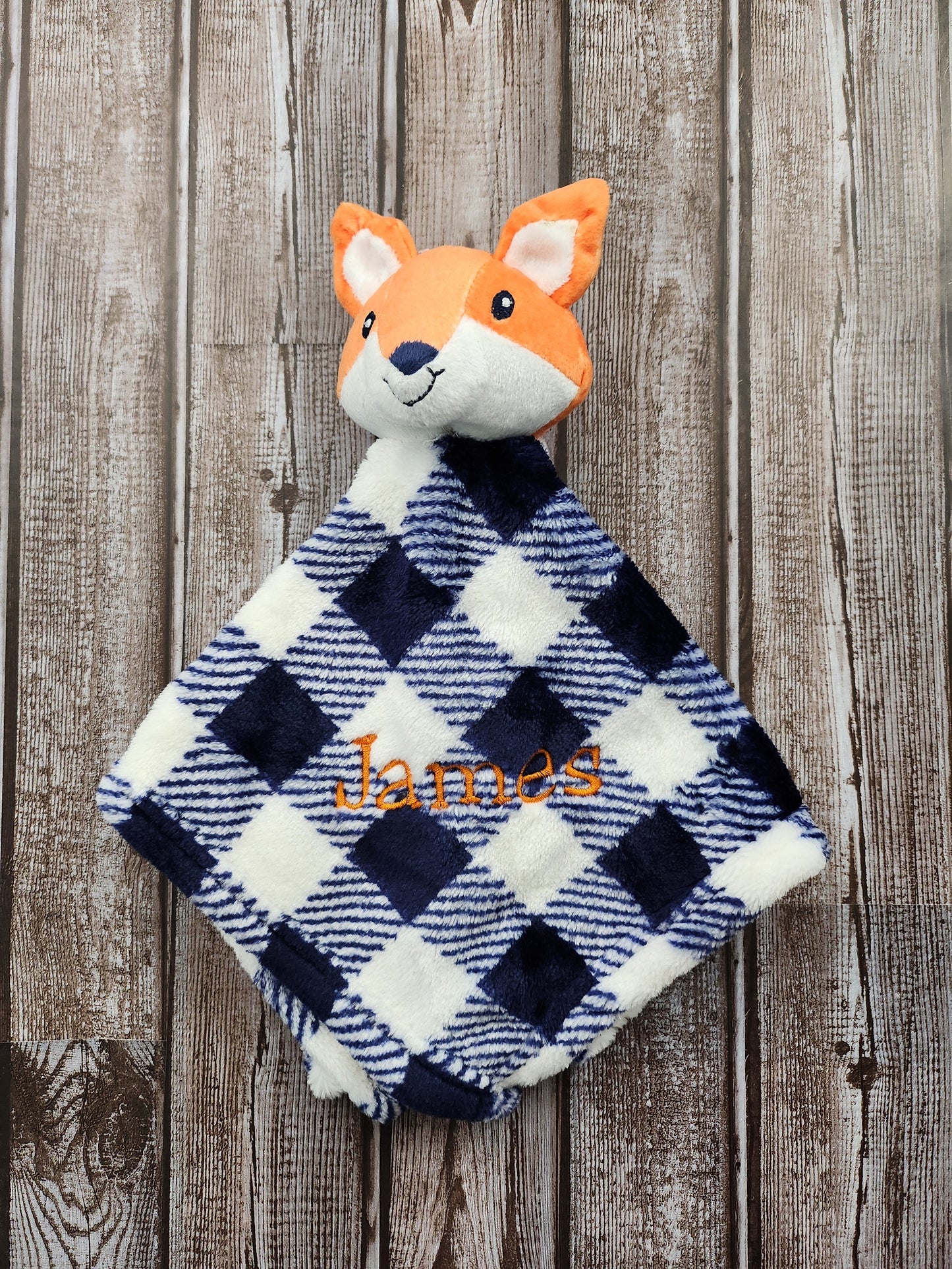 Embroidered Plush Fleece Baby Security Blankets