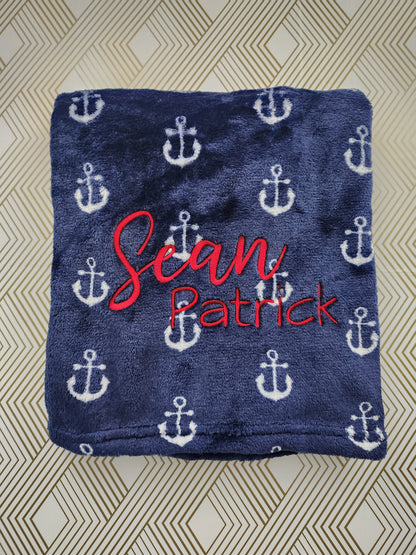 Soft Fleece Embroidered Baby Blankets