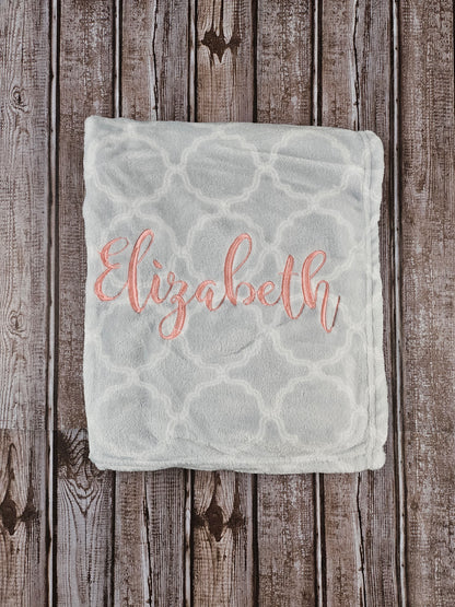 Soft Fleece Embroidered Baby Blankets