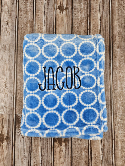 Soft Fleece Embroidered Baby Blankets