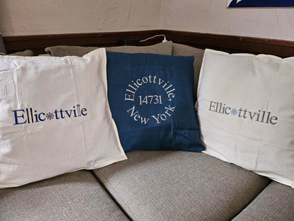 Ellicottville  Personalized Zip Code Pillow Cover