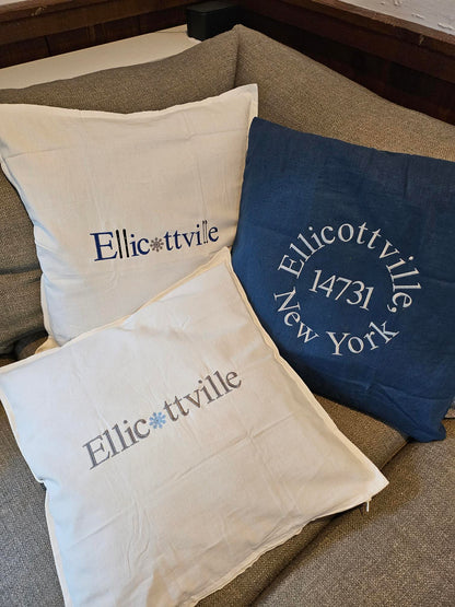 Ellicottville  Personalized Zip Code Pillow Cover