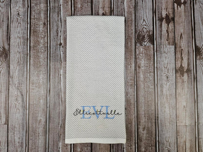 Ellicottville EVL Embroidered Kitchen Towel