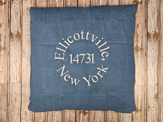 Ellicottville  Personalized Zip Code Pillow Cover