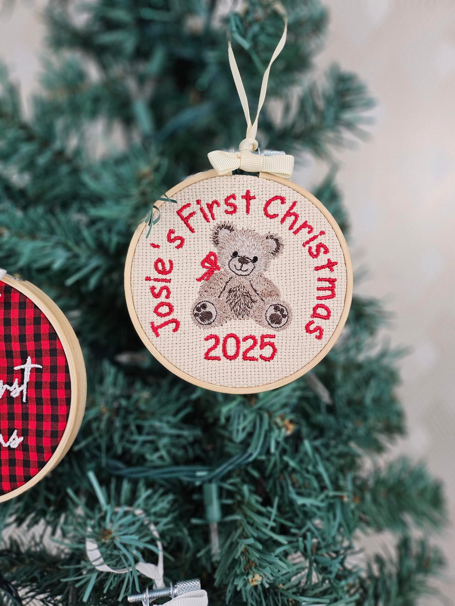 Personalized Embroidered Christmas Ornaments 2025