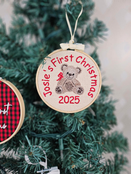 Personalized Embroidered Christmas Ornaments 2025