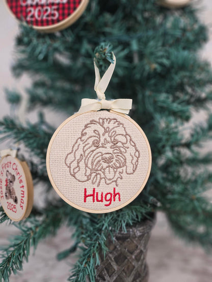 Personalized Dog Breed Embroidered Ornaments