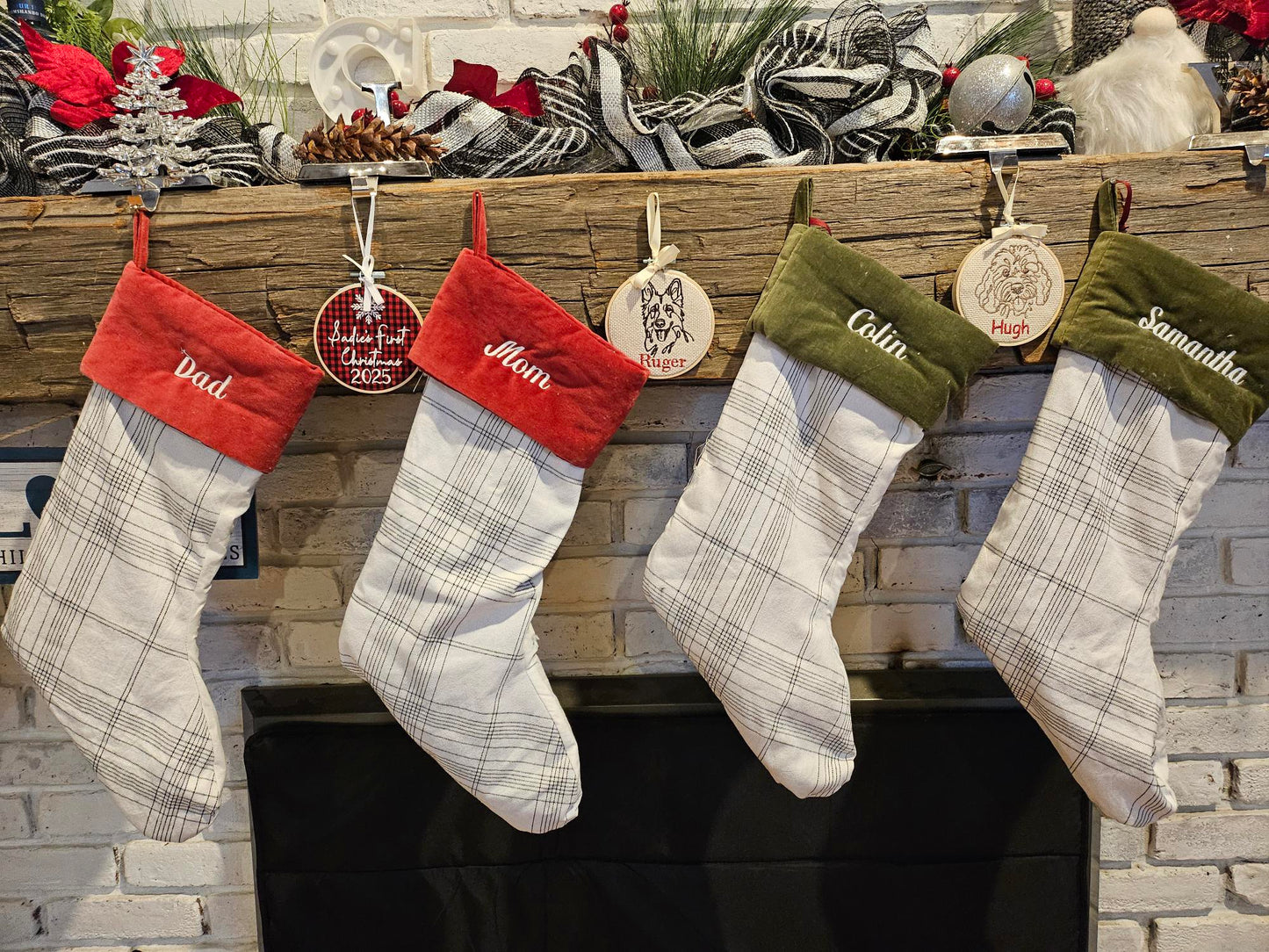 Personalized Dog Breed Embroidered Ornaments