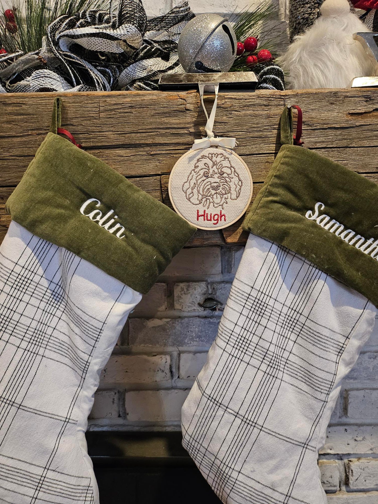 Personalized Dog Breed Embroidered Ornaments