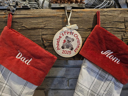 Personalized Embroidered Christmas Ornaments 2025