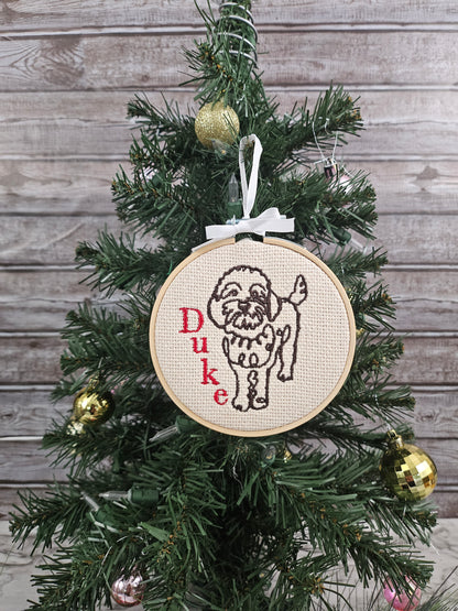 Personalized Dog Breed Embroidered Ornaments