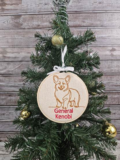 Personalized Dog Breed Embroidered Ornaments