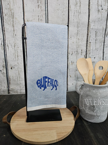 Buffalo NY Gift Basket with Blue Throw Blanket & 3 towels | Buffalo Signature Collection