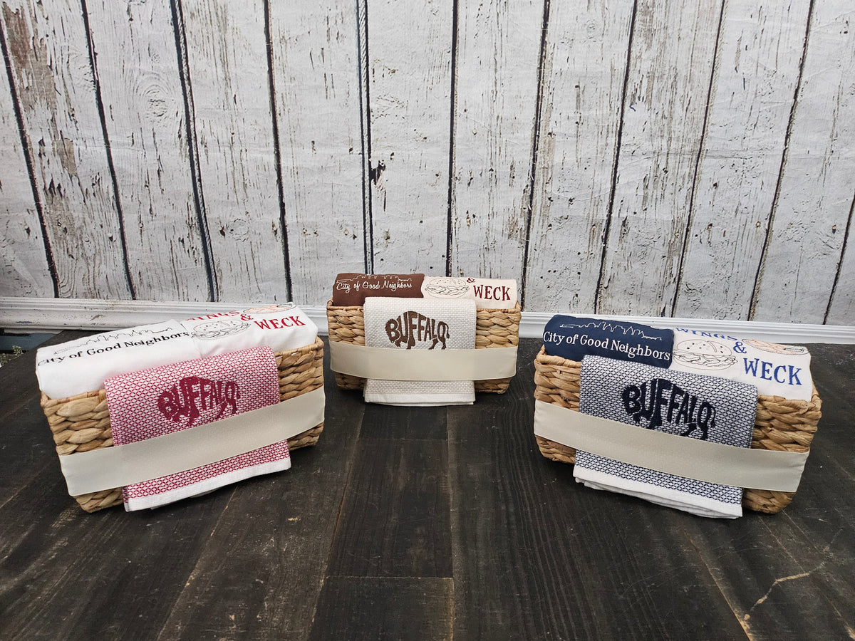 Buffalo NY Gift Basket with Embroidered Towels | Buffalo Blue Classic Collection