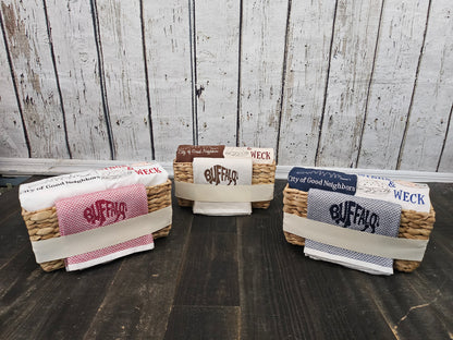 Buffalo NY Gift Basket with Embroidered Towels | Buffalo Blue Classic Collection