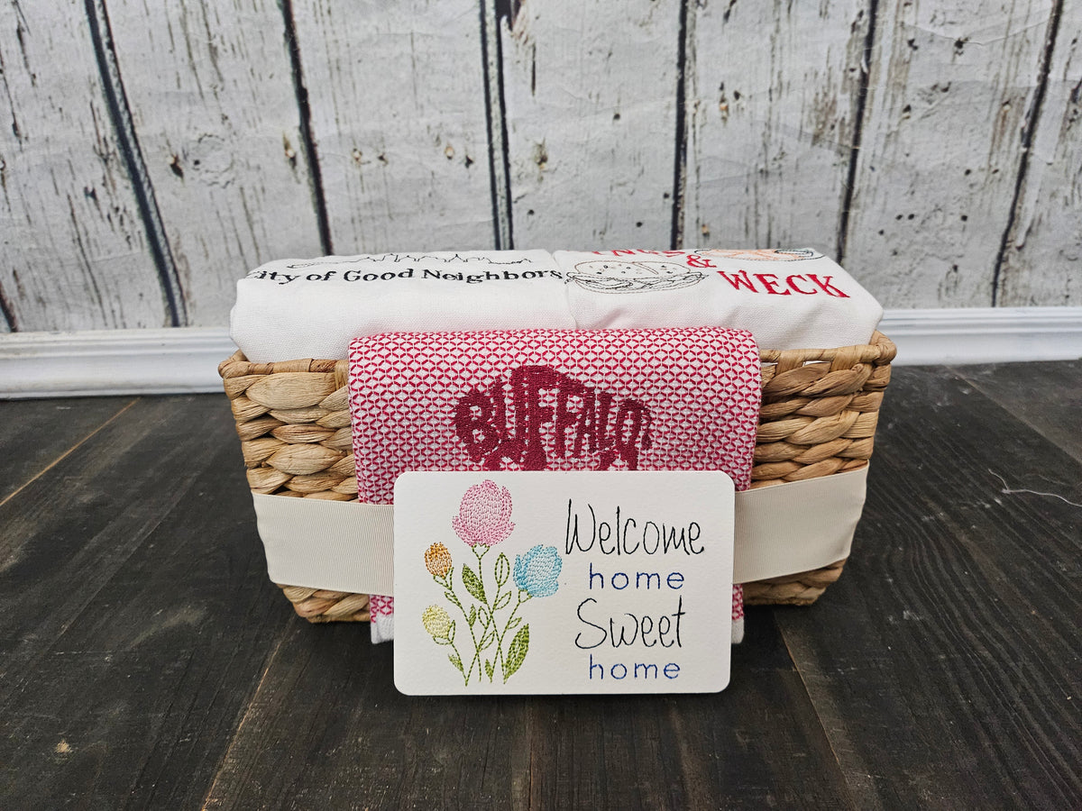 Buffalo NY Gift Basket with Embroidered Towels | Buffalo Red Classic Collection