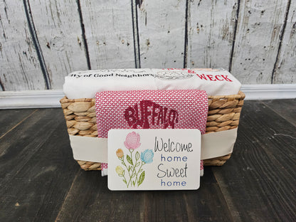 Buffalo NY Gift Basket with Embroidered Towels | Buffalo Red Classic Collection