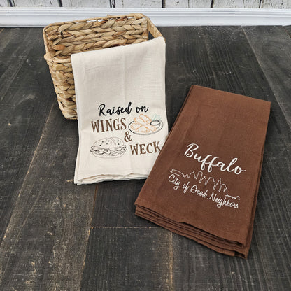 Buffalo NY Gift Baskets with Embroidered Tea Towels | Buffalo Mini Cream Collection | Housewarming Gift (Copy)