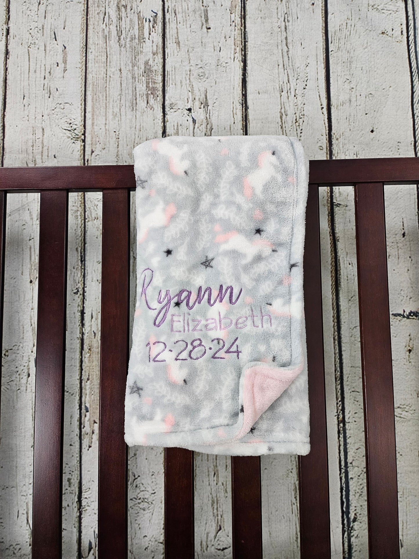 Embroidered Baby Blanket & Lovie set