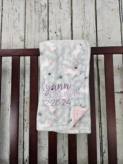 Embroidered Baby Blanket & Lovie set