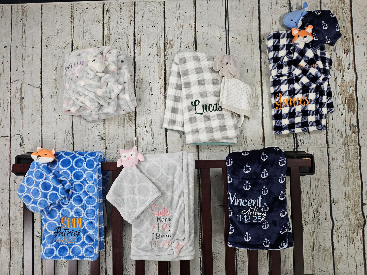 Embroidered Baby Blanket & Lovie set
