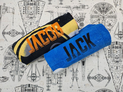 Licensed Star Wars, Mandalorian & Grogu Beach Towels with Personalized Name
