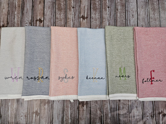 Farmhouse Monogram Personalized Kitchen and Hand Towel