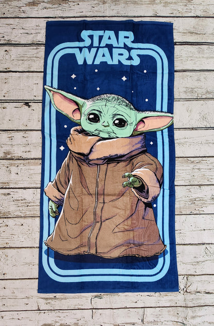 Licensed Star Wars, Mandalorian & Grogu Beach Towels with Personalized Name